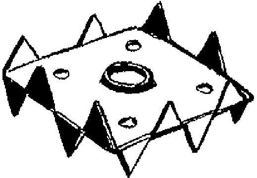 GBO - Puunsitojalevy 2-puol.galv. - C5-100G-B, 100X100mm