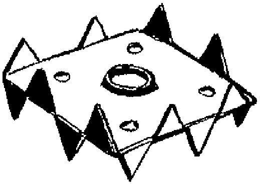 GBO - Puunsitojalevy 2-puol.galv. - C5-130G-B, 130X130mm