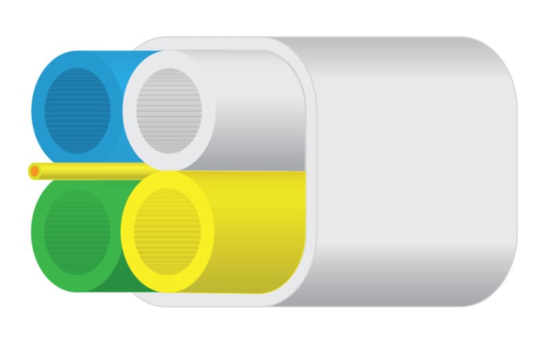 NESTOR - Mikrokanavanippu - Optimus DB 4 x 14/10mm White