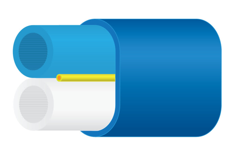 NESTOR - Mikrokanavanippu - Optimus DB 2x14/10mm Blue K1000