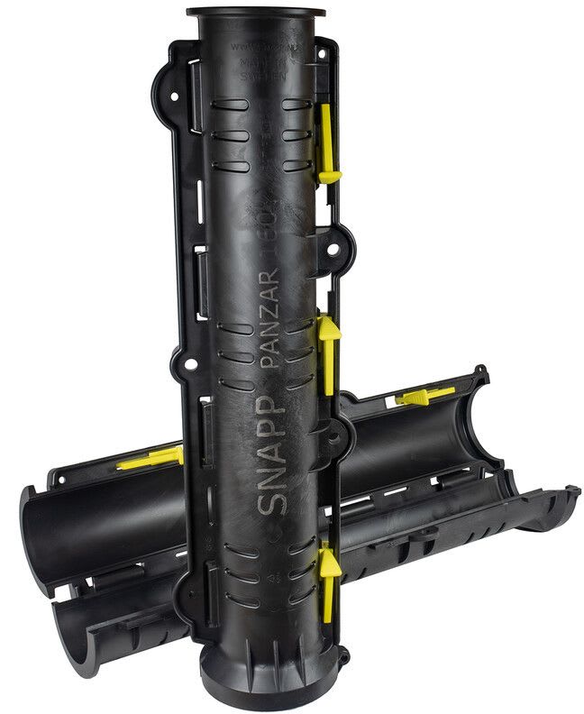 VICERA - Suojaputki - 160-140 SRE-P Mustakelta 1m