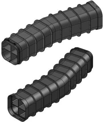 MELBYE - Kaapelinsuojakanava - MultiDuct QA4 1m 15° O/V