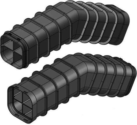 MELBYE - Kaapelinsuojakanava - MultiDuct QA4 - 1m 30° Y/A