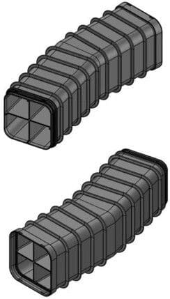 MELBYE - Kaapelinsuojakanava - MultiDuct QA4XL 1m 15° O/V