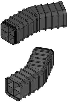 MELBYE - Kaapelinsuojakanava - MultiDuct QA4XL 1m 30° O/V