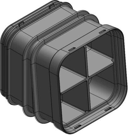 MELBYE - Kaapelinsuojakanava - MultiDuct QA4XL - 300mm 5° Y/A