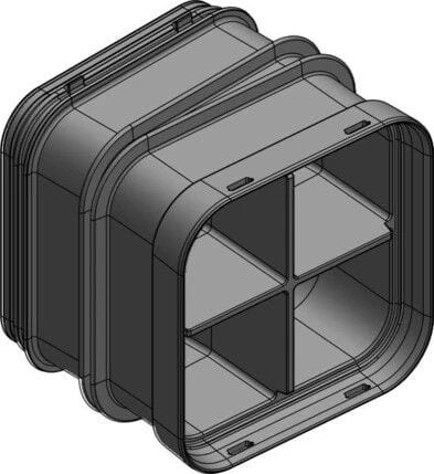 MELBYE - Kaapelinsuojakanava - MultiDuct QA4XL - 300mm 5° O/V