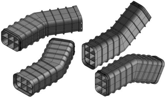 MELBYE - Kaapelinsuojakanava - MultiDuct QA6 - 1m 30° O/V