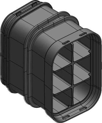 MELBYE - Kaapelinsuojakanava - MultiDuct QA6 - 300mm 5° O/V