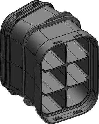 MELBYE - Kaapelinsuojakanava - MultiDuct QA6 300mm 15° O/V