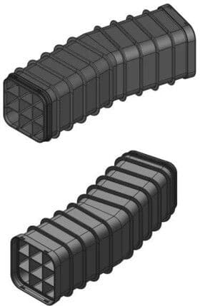 MELBYE - Kaapelinsuojakanava - MultiDuct QA9 1m 15° O/V