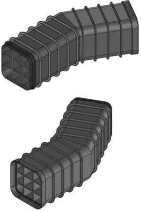 MELBYE - Kaapelinsuojakanava - MultiDuct QA9 1m 30° O/V