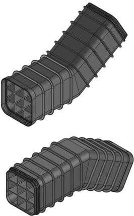 MELBYE - Kaapelinsuojakanava - MultiDuct QA9 - 1m 30° Y/A