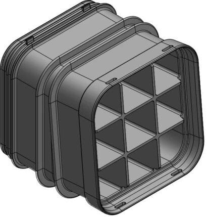 MELBYE - Kaapelinsuojakanava - MultiDuct QA9 - 300 mm 5° Y/A