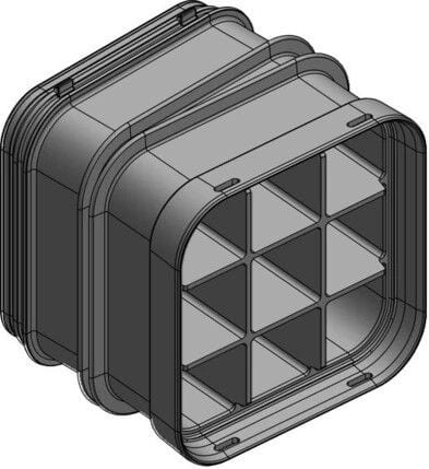 MELBYE - Kaapelinsuojakanava - MultiDuct QA9 - 300mm 5° O/V