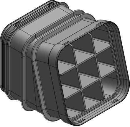 MELBYE - Kaapelinsuojakanava - MultiDuct QA9 300mm 15°Y/A