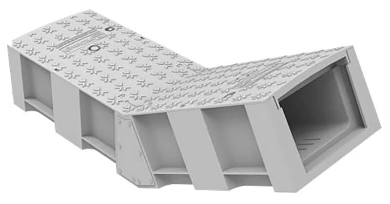 MELBYE - Kaapelinsuojakouru - Kulma ylös +30°+kansi PROtrough