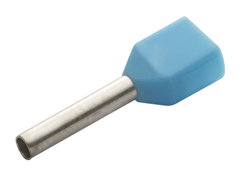 TRADEFORCE - Pääteholkki - 2 x 0.75mm2/8mm, 100 kpl