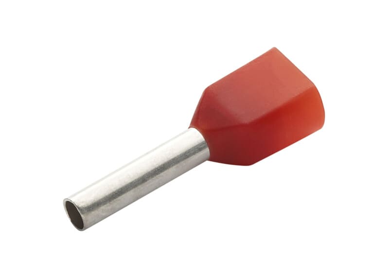 TRADEFORCE - Pääteholkki - 2 x 1mm2/8mm, 100 kpl
