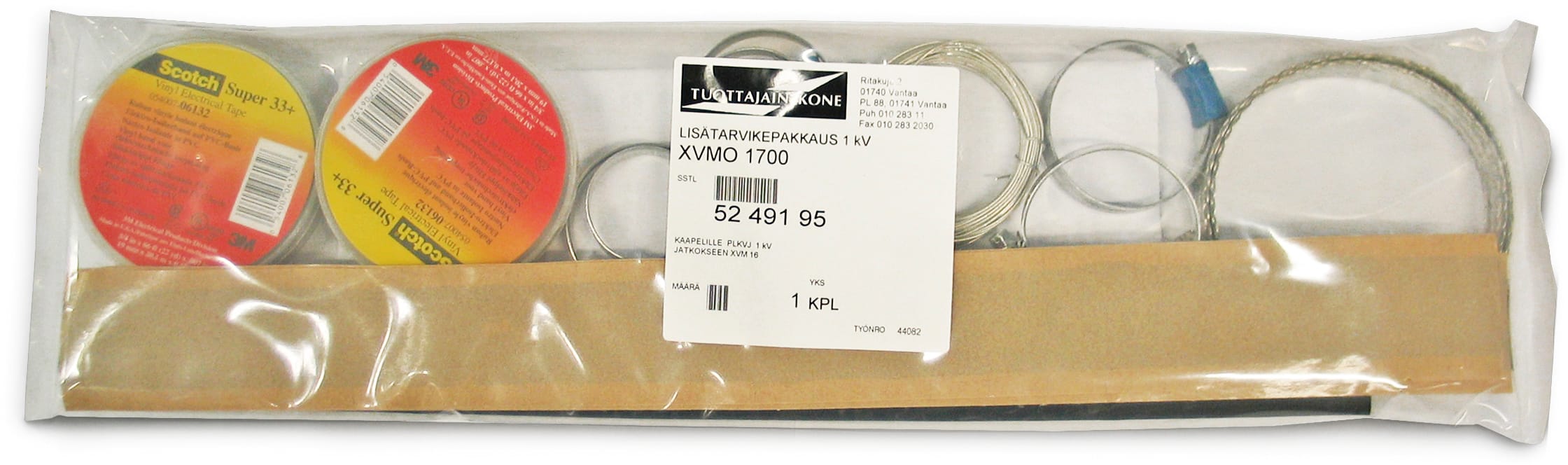 SONEPAR TUOTESARJAT - Lisätarvikepakkaus 1 kV PLKVJ - XVMO 1700