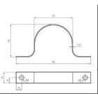 RAUTARUUKKI - Kaapelinsuojakouru kiinnike - KSRK 60 MM