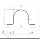 RAUTARUUKKI - Kaapelinsuojakouru kiinnike - KSRK 100 MM
