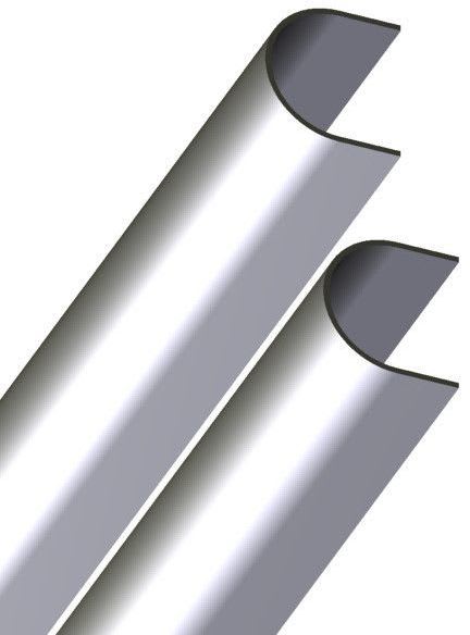 RAUTARUUKKI - Kaapelinsuojakouru - 45X2500 SG, Kuumasinkitty