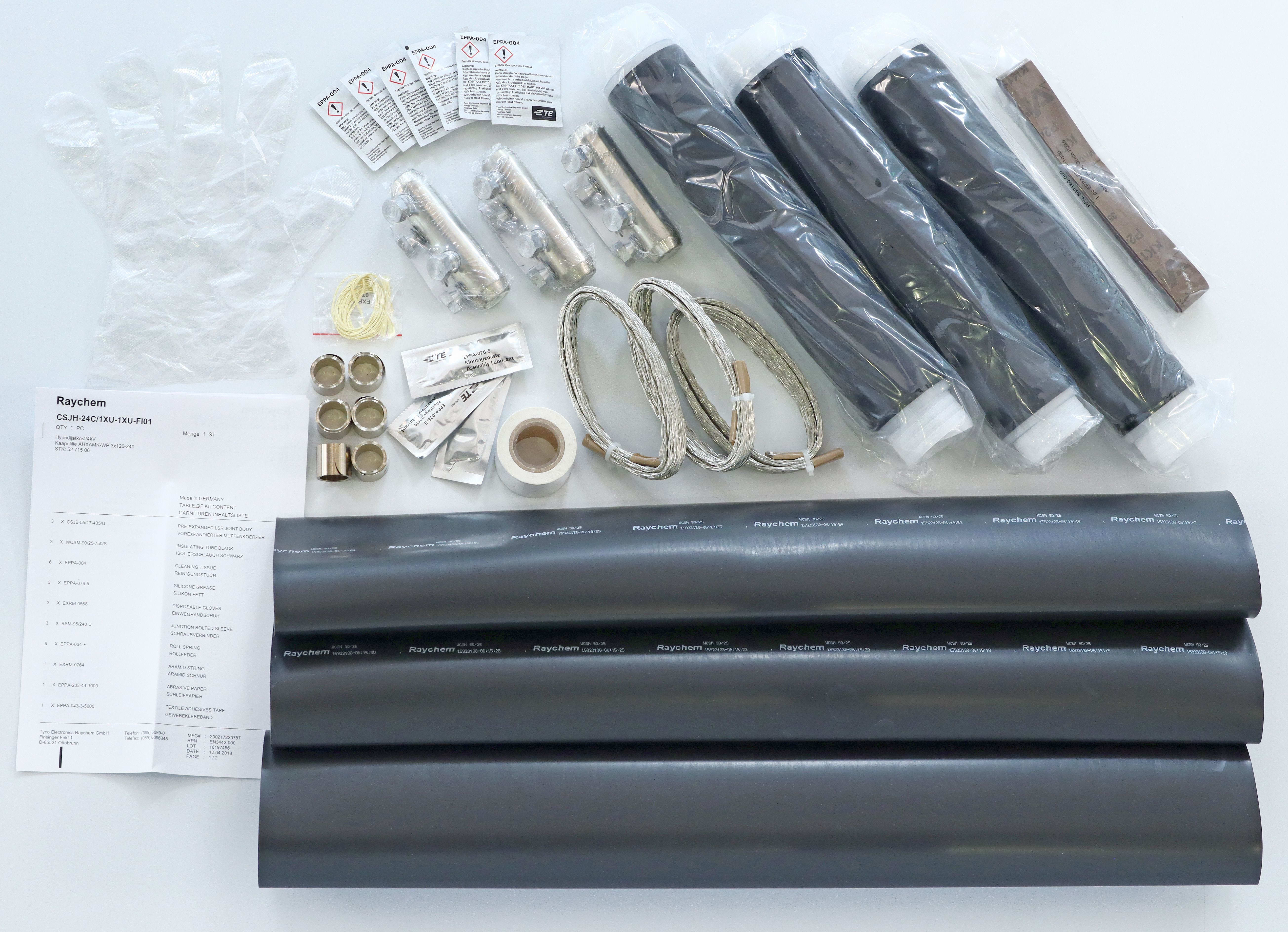 TE CONNECTIVITY - 20 kV CSJH-24B/1XU-1XU-FI01 - Kylmäkutistejatkos 3x35-95 WP