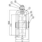 HITACHI ENERGY - Muuntajatarvike pyörä - Kuljetuspyörä 125mm (315-1000)