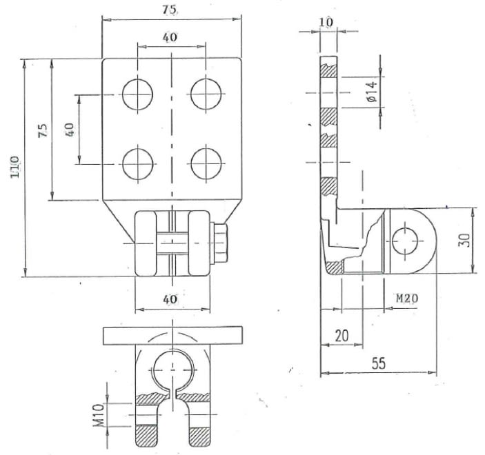 DEHN - Muuntajaliitin - FAF06/M20 (4 reik.)