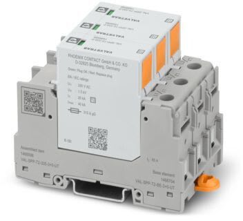 PHOENIX CONTACT - Ylijännitesuoja PJ-verkko - VAL-SPP-T2-335-3+0-UT