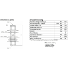 TE CONNECTIVITY - Ylijännitesuoja - HDA-03MA-NFF, 10 kA, Uc=3 kV