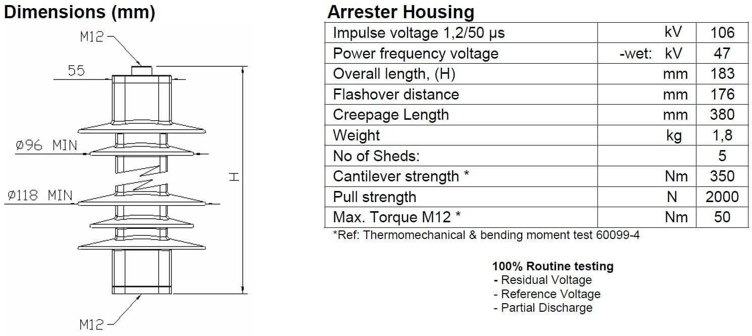 TE CONNECTIVITY - Ylijännitesuoja - HDA-03MA-NFF, 10 kA, Uc=3 kV
