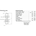 TE CONNECTIVITY - Ylijännitesuoja - HDA-03MA-NFF, 10 kA, Uc=3 kV