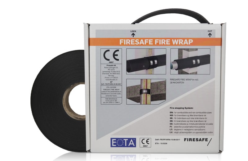 FIRESAFE - Paloläpivienti - Fire Wrap palokatkonauha 18m