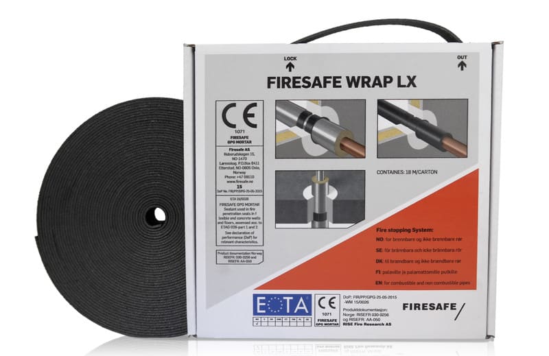 FIRESAFE - Paloläpivienti - Fire WrapLX palokatkonauha 18m
