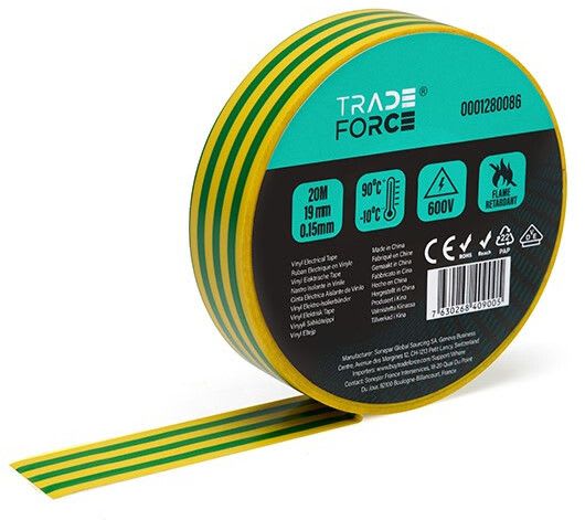 TRADEFORCE - Sähköteippi vinyyli - 19mmx20m, KeVi