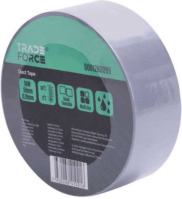 TRADEFORCE - Ilmastointiteippi - 50mmx50m, hopea