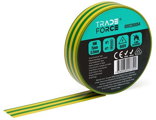 TRADEFORCE - Sähköteippi vinyyli - 15mmx10m, KeVi