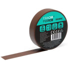 TRADEFORCE - Sähköteippi vinyyli - 15mmx10m, Ruskea