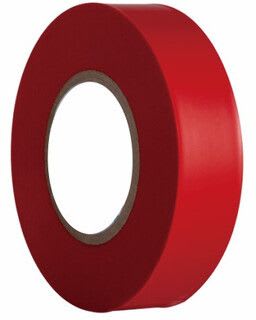 TRADEFORCE - Sähköteippi vinyyli - 19mmx20mx0,15mm, punainen