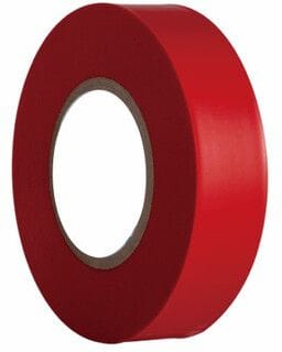 TRADEFORCE - Sähköteippi vinyyli - 19mmx20mx0,15mm, punainen