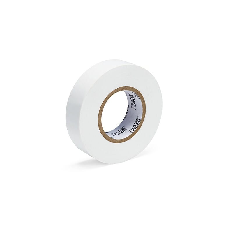 TRADEFORCE - Sähköteippi vinyyli - 19mmx20m, valkoinen