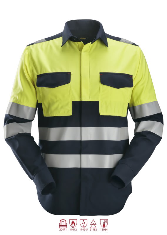 SNICKERS - Varoitusvaate SnickersWorkwear - 8560 PW Pitkäh.huomiopaita,XXXXL