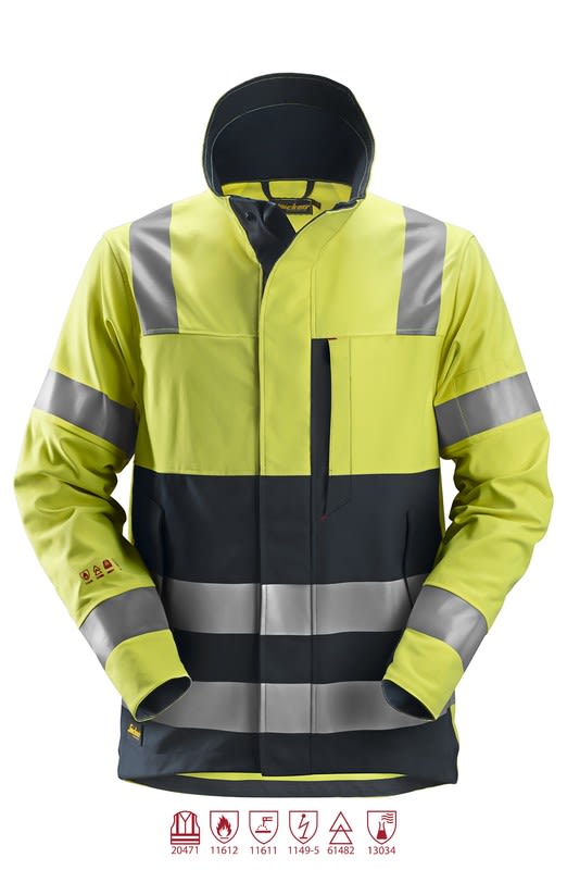 SNICKERS - Varoitusvaate SnickersWorkwear - 1561 PW Huomiotyötakki,XXL pitkä