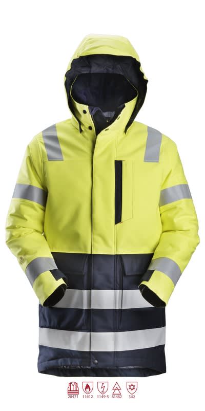 SNICKERS - Varoitusvaate SnickersWorkwear - 1860 PW Huomioparka, M pitkä