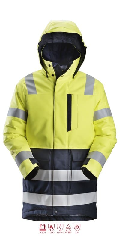 SNICKERS - Varoitusvaate SnickersWorkwear - 1860 PW Huomioparka, L pitkä