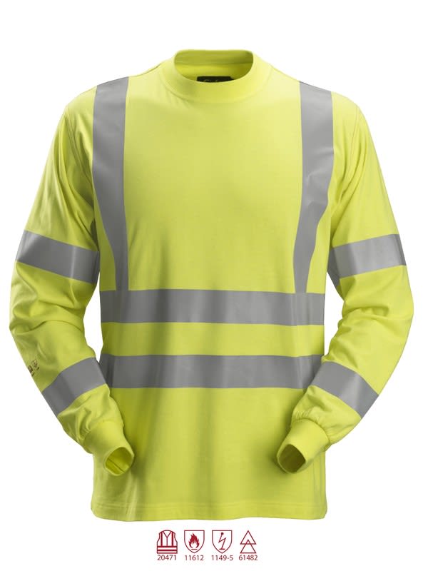 SNICKERS - Varoitusvaate SnickersWorkwear - 2461 PW Pitkäh. huomiopaita,XXXL