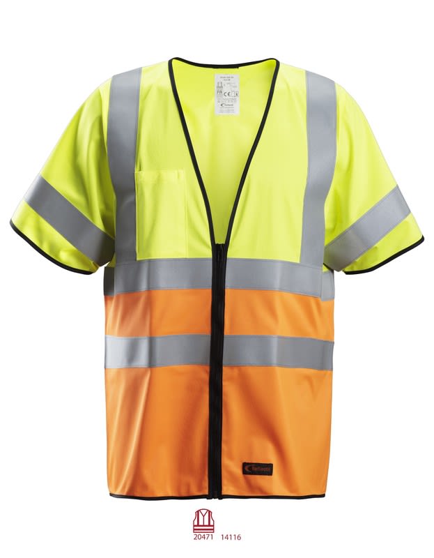 SNICKERS - Varoitusliivi SnickersWorkwear - 4361 PW Huomioliivi,kelt/ora XXL