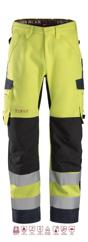 SNICKERS - Varoitusvaate SnickersWorkwear - 6563 PW Huomiokuorihousut, 56